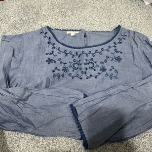 Talbots blue chambray denim tunic